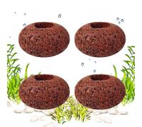 Fish Tank Plant Holders - Pots for Live Aquarium Plants | Baked Clay Construction with Breathable, Root Anchoring Support, Submerged Greenery Display, Aquatic Setup Use