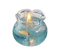 Fish Tank Scented Candles - Long Lasting Decorative for Candlestick | Cute Bubble Fish Design with Soothing, Home Fragrance for Bedroom Party Favors Meditation Spa Yoga Office Desktop Decor