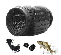 Fish Trap, Portable Crayfish and Crab Cage, 7.48x12.48 Inches Sturdy Nylon Construction, Foldable Mesh Net with Entry Hole for Catching Eel, Shrimp, Turtle in Lake, Pond, Saltwater, Freshwater Fishing