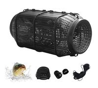 Fish Trap, Portable Crayfish Net Cage, Foldable Catch Basket for Eel, Shrimp, Turtle, Excellent for Lake, Pond, Saltwater, Freshwater, Dockside, and River Fishing Adventures