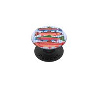 Fish Trout In a Row Colorful Fishing Lover Summer PopSockets PopGrip Adesivo