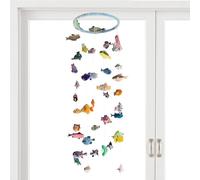 Fish Wind Chime - Outdoor Decorative Wind Chimes, Fish Design Hanging Decor, WindChime for Patio, Yard, Garden, Lawn, Meditation Space, Home Decoration, Birthday, Crib Mobile