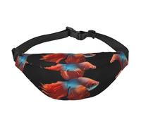 Fish with a sad heart - Marsupio a tracolla grande, alla moda, da viaggio, casual, per ragazzi, adatto per sport, corsa, ciclismo, viaggi, pesca