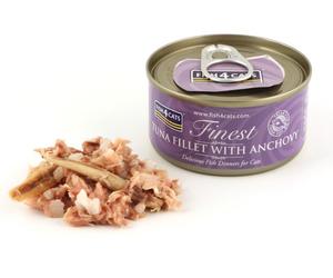 Fish4Cats 1 x 70 g Finest Filetti di Tonno con Acciughe per Gatti