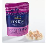 Fish4Dogs 1 x 100 g Finest Umido per Cani Fiocchi di Pesce Bianco e Salmone