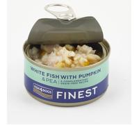 Fish4Dogs 1 x 85 g Finest Alimento Umido per Cani Pesce Bianco con Zucca e Piselli