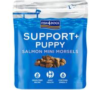 Fish4Dogs Snack Premi per Cuccioli Support+ Puppy Joint Health Salmon Mini Morsels 150 g