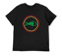 Fishbone Backwards Name T-Shirt Cotton Men Summer Fashion Black Tee XXL