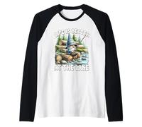 Fisher Gnome For Fishing Grandpa Life Is Better At The Lake Maglia con Maniche Raglan