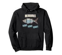 Fisher Here Fishy Abbigliamento da Pesca per Pescatori Maschi Felpa con Cappuccio