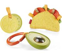 Fisher-Price Baby Toys Taco Tuesday Set, 3 fingere cibo sonaglio e attività sensoriali per neonati dai 3 mesi in su
