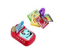 Fisher-Price - Baby Uno Numeri e Colori, Include 5 Carte da Inserire nel Lettore con Luci e Suoni, Giocattolo Elettronico Portatile Edizione Italiano+Portoghese+Spagnolo+Inglese, 6+ Mesi, HHG94