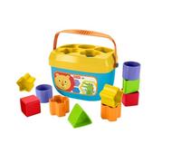 Fisher-Price - Blocchi Assortiti, 10 blocchi colorati e con le formine da impilare e inserire nel secchiello, per lo sviluppo delle capacità motorie, giocattolo per bambini, 6+ mesi, FFC84