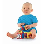 Fisher-Price - Blocchi Milleattività, 3 blocchi facilmente impilabili, ciascuno con quattro lati diversi, una manovella, ABC e 123, giocattolo per bambini, 6+ mesi, DHW15