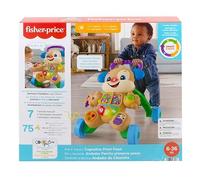 Fisher-Price Cagnolino Primi Passi - Ridi & Impara, Edizione multilingue, giocattolo musicale per camminare; Giocattolo per Neonati e Bambini da 6+ mesi