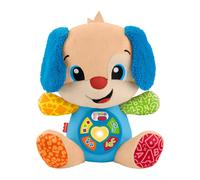 Fisher-Price giocattolo per l'apprendimento dei neonati, Ridi e Impara peluche musicale Cagnolino Smart Stages, per neonati 6+ mesi, Multilingue: Italiano, Spagnolo, Portoghese, Inglese, JFD26