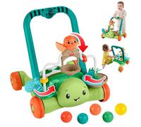 Fisher-Price - Tartaruga Cammina con Te, Giocattolo per Lo Sviluppo delle abilità motorie con movimenti oscillanti e 5 Palline con delicati Suoni del sonaglio, 6+ Mesi, JPR35