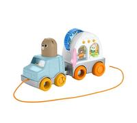 Fisher-Price - Camper Foresta degli Amici, veicolo trainabile a tema campeggio con suoni e accessori, attività sensoriali per lo sviluppo delle capacità motorie, 1+ anni, JKD52