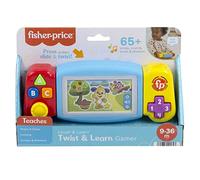 Fisher-Price Console Gira e Impara, videogioco finto per bambini ai primi passi, con luci, suoni e canzoni educative,giocattolo per bambini 9 - 36 Mesi, Edizione: Tedesco, HNL53