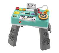 Fisher-Price Consolle per DJ Gioca e Impara, tavolino con tastiera musicale, luci, suoni e canzoncine, contenuti Smart Stages,giocattolo per bambini, 6-36 mesi, Edizione: Tedesco, HRB63