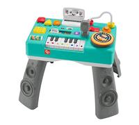 Fisher-Price Consolle per DJ Gioca e Impara, tavolino con Tastiera Musicale, luci, Suoni e canzoncine, Edizione: Inglese, UK; Italiano; Portoghese; Espagnolo, Castilian, HRB60