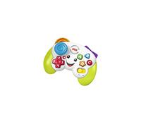 Fisher-price-controller gioca & impara ridi & impara - edizione multilingue, joystick giocattolo musicale per l'infanzia con luci e contenuti educativi, giocattolo per bambini 6+Mesi, hhx11