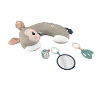 Fisher-Price - Cuscino Dolce Cerbiatto, cuscino giocattolo per neonati con 3 giocattoli per attività sensoriali, Giocattolo per Bambini 3+ Mesi, HJJ16