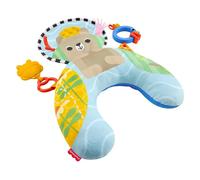 Fisher-Price - Cuscino Orsetto Dolce Relax, Supporto per Neonati a Tema Foresta con dentaruolo e sonaglino Inclusi, attività sensoriali per Il Gioco sul pancino, 0+ Mesi, JHB44