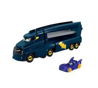 Fisher-Price DC Batwheels - Bat-Autotreno, playset Autotreno con rampa e veicolo Bam Batmobile in scala 1:55 incluso, può contenere 7 macchinine die-cast, giocattolo per bambini, 3+ anni, HMX07