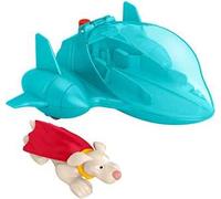 Fisher-Price DC League of Super-Pe, Include il personaggio Krypto il Super Cane e il veicolo a spinta Jet Invisibile