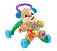 Fisher-Price Cagnolino Primi Passi - Ridi & Impara, Edizione multilingue, giocattolo musicale per camminare; Giocattolo per Neonati e Bambini da 6+ mesi