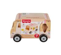 Fisher-Price - Furgoncino dei Gelati Cercaforme in Legno, playset con furgoncino e 7 pezzi in legno certificati FSC, per lo sviluppo delle capacità motorie, giocattolo per bambini, 18+ mesi, HXT86