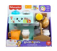 Fisher-Price Giocattolo per bambini Il mio set da barista con livelli di apprendimento e 10 pezzi dai 18 mesi, versione multilingue HYR98