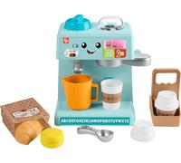 Fisher-Price Giocattolo per bambini Laugh & Learn Coffee Café Musical Playset con canzoni educative e 10 pezzi da gioco per bambini dai 18 mesi in su, HTW96