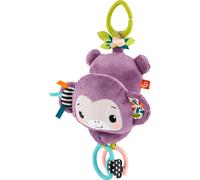 Fisher-Price Giocattolo per passeggino Sing & Go viola scimmia musicale sensoria