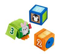 Fisher-Price Blocchi Sensoriali Impila e Scopri, Contiene 3 Blocchi attività Colorati, Giocattolo per Bambini 6+ Mesi, GJW13