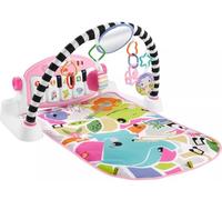 Fisher-Price Glow & Grow Kick and Play Gym - Tappetino da gioco rosa per bambini con 4 modi di giocare, apprendimento intelligente delle fasi, 10 giocattoli collegabili e pianoforte rimovibile per
