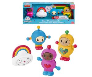 Fisher-Price Happy World Friends Gift Set Figurine con Movimento Bambini 6 mesi