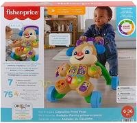 Fisher-Price Cagnolino Primi Passi - Ridi & Impara, Edizione multilingue, giocattolo musicale per camminare; Giocattolo per Neonati e Bambini da 6+ mesi