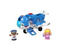 Fisher-Price HJN37 - Little People Aereo - Versione multilingue - Aereo giocattolo musicale con figure per bambini piccoli e bambini in età prescolare a partire da 1 anno