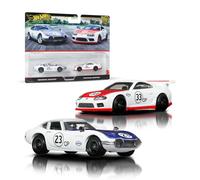 Hot Wheels Premium - 67 Ford GT40 MK IV, set da 2 veicoli Car Culture in scala 1.64, con pneumatici Real Riders e telaio in Metallo, giocattolo per collezionisti, 3+ anni, JBL03