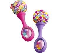Fisher-Price I miei primi Maracas giocattolo musicale rosa, hochets adatti alle mani di bambino, allient intrattenimento e Douceur, 3 mesi in su, fpy64