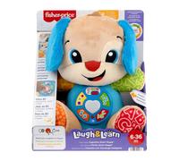 Fisher-Price giocattolo per l'apprendimento dei neonati, Ridi e Impara peluche musicale Cagnolino Smart Stages, per neonati 6+ mesi, Multilingue: Italiano, Spagnolo, Portoghese, Inglese, JFD26