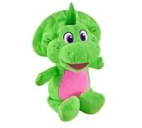 Fisher-Price Il Mondo di Barney - Baby Pop, dinosauro peluche alto 16+ cm in morbido tessuto verde e simpatico volto ricamato, lavabile in lavatrice, giocattolo per bambini, 2+ anni, HVF41