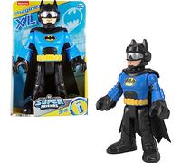 Imaginext DC Super Friends - Batman XL Motociclista Blu, Personaggio snodato Alto piĂą di 25 cm con Morbido Mantello in Tessuto, Giocattolo per Bambini, 3+ Anni, HML40