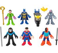 Fisher-Price Imaginext DC Super Friends - Set Deluxe da collezione, contiene 6 personaggi e 3 accessori da battaglia, Power Pad per lanciare i missili incluso, giocattolo per bambini, 3+ anni, HXF94