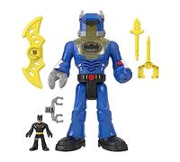 Fisher-Price Imaginext, Imaginext DC Super Friends Batman giocattoli, robot da 30,5 cm con luci, suoni e personaggio Batman Insider, giocattolo per bambini 3+ Anni, HGX98