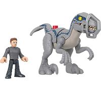 Fisher-Price, Imaginext, Jurassic World Dominion, Blue in Fuga, Set di Dinosauri Giocattolo con Blue e Owen Grady per Gioco di finzione, Giocattolo per Bambini 3+ Anni, HKG15