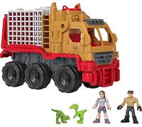 Fisher-Price- Imaginext Jurassic World, Set Campo Avventura Camion Trasporta Dinosauri e Veicolo Yaz , Giocattolo per Bambini 3+Anni, HCH97