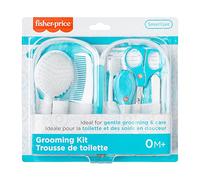 Fisher-Price Kit di toelettatura per neonati: spazzolino da denti per neonati, spazzolino da denti, raschietto, spazzolino da denti in silicone e altro ancora in una custodia da viaggio - regalo